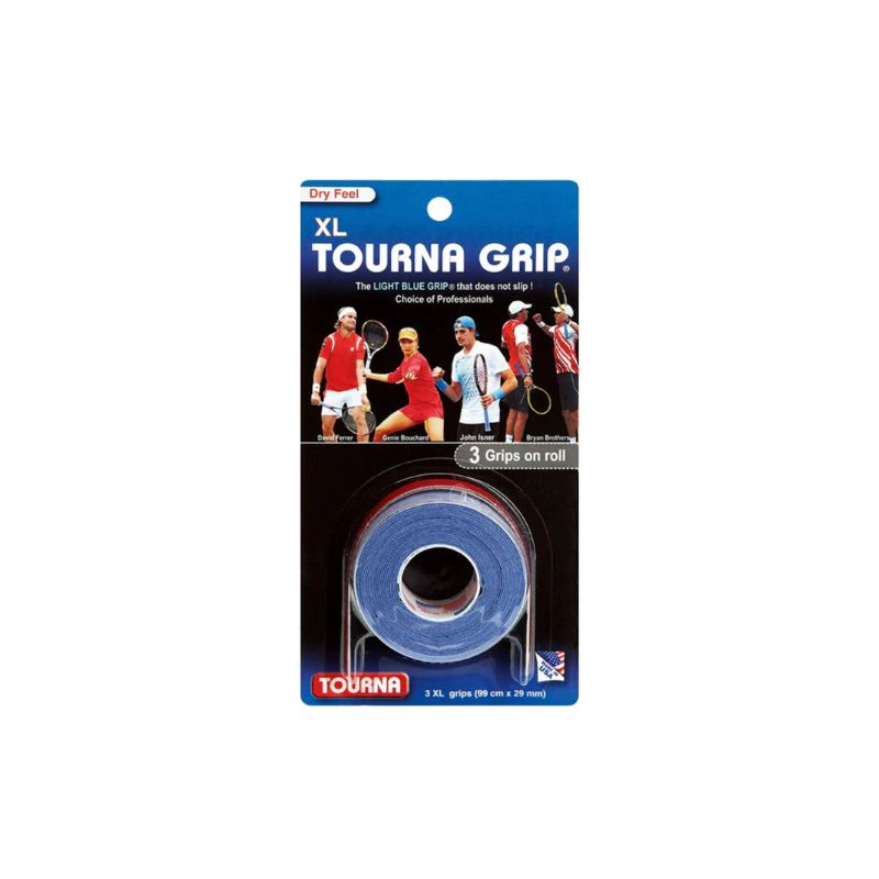 Tourna XL Grips – Light Blue (3 Grips on Roll)
