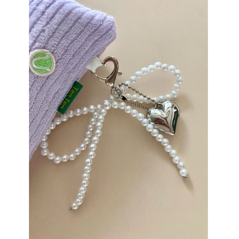 Pearl Ribbon Keyring