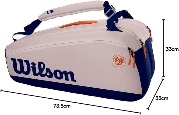 Wilson Tennis Racket Bag ROLAND GARROS PREMIUM / 9 Rackets / Oyster Navy / WR8012601001