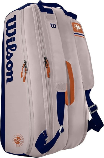 Wilson Tennis Racket Bag ROLAND GARROS PREMIUM / 9 Rackets / Oyster Navy / WR8012601001